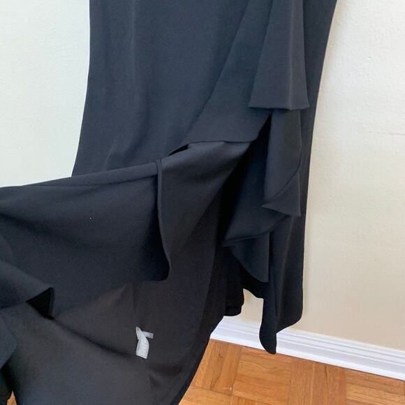 CALVIN KLEIN Womens Long Gown Dress CD9B19L9 Size 4 Black Sleeveless V Neck Maxi - Picture 6 of 9